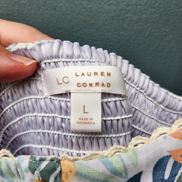 LC Lauren Conrad Print Button-Front Maxi Dress with Pockets - Size Large - Picture 11 of 13